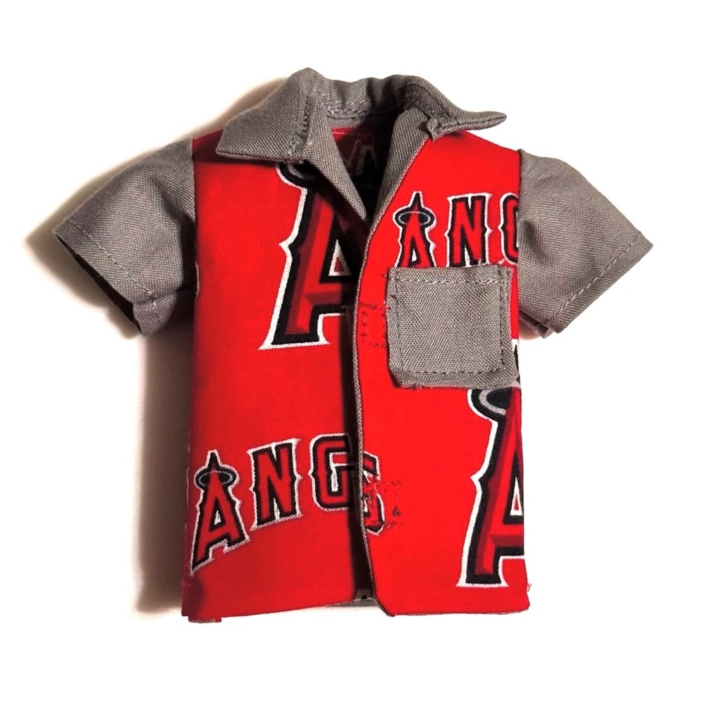 Handcrafted Angels themed doll shirt with real pocket